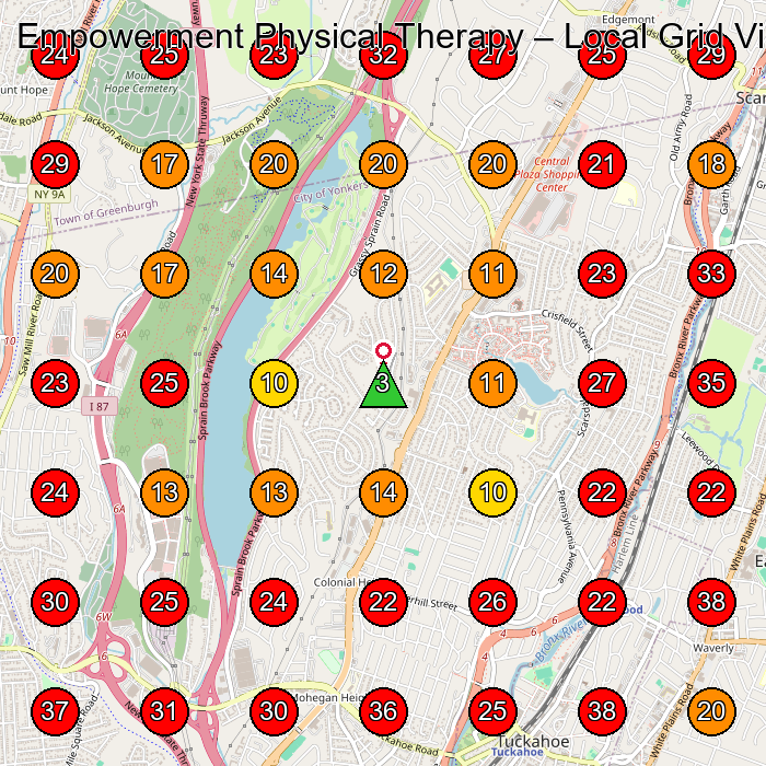 Empowerment Physical Therapy GeoGrid visibility map for Storage Facility in Yonkers